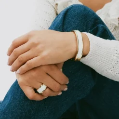 Edblad - Armband Frame Enamel Vit