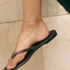 Edblad - Fotlänk Perlina Chain Svart Guld