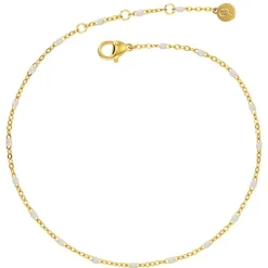 Edblad - Fotlänk Perlina Chain Vit Guld