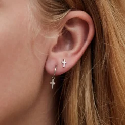 Edblad - Örhängen Cross Stud Stål