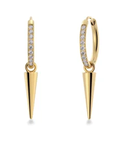 Edblad - Örhängen Peak Hoops Sparkle Guld Klar