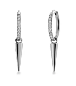 Edblad - Örhängen Peak Hoops Sparkle Stål Klar