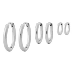 Edblad - Örhängen Triple Hoops Stål