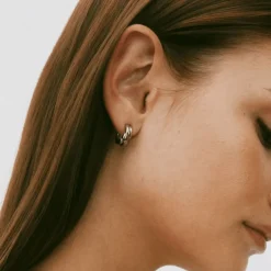 Edblad - Örhängen Twist Hoops Stål