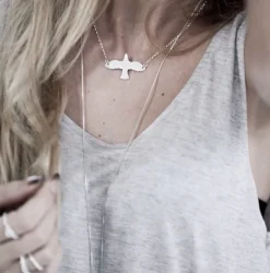 Emma Israelsson - Halsband Duva Stor Silver