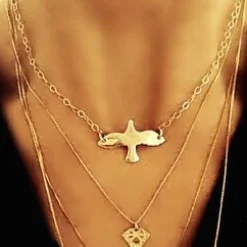 Emma Israelsson - Halsband Duva Stor Golden