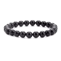 Eron - Armband Anders Elastiskt 0,8 Svart Blank