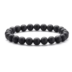 Eron - Armband Anders Elastiskt 0,8 Svart Matt