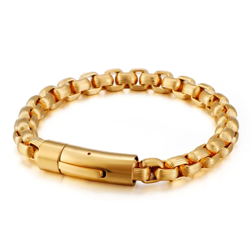 Eron - Armband Box Lines Guld