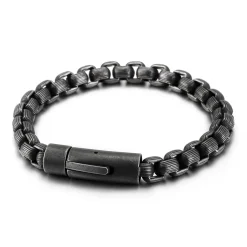 Eron - Armband Box Lines Svart