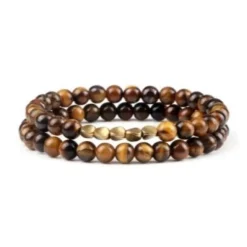 Eron - Armband 2-pack Guld Tigeröga