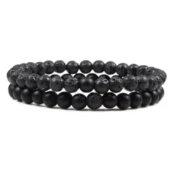 Eron - Armband 2-pack Svart Lava