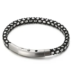 Eron - Armband Tube Braided Stål