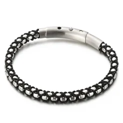 Eron - Armband Tube Braided Stål