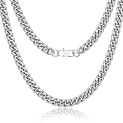 Eron - Halsband Cuban Link Stål 1,0