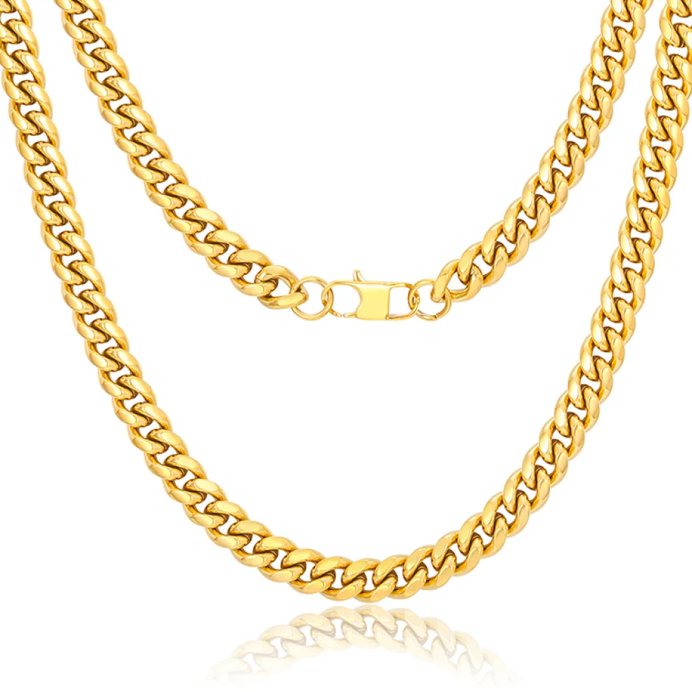 Eron - Halsband Cuban Link Guld 1,0