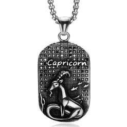 Eron - Halsband Stjärntecken Stenbocken Stål