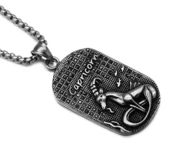 Eron - Halsband Stjärntecken Stenbocken Stål