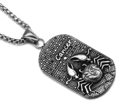 Eron - Halsband Stjärntecken Kräftan Stål