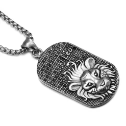 Eron - Halsband Stjärntecken Lejonet Stål