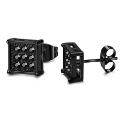 Eron - Örhänge Singel Crystal Svart