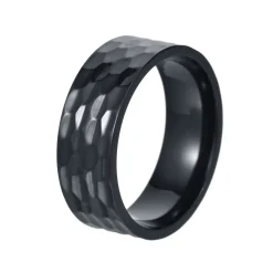 Eron - Ring Hammered Svart