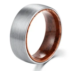 Eron - Ring Tungsten Rosewood Silver