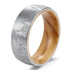 Eron - Ring Tungsten Woodland Silver