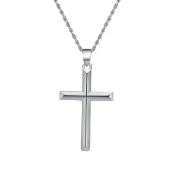 Highnose 925 - Halsband Kors Plain Silver