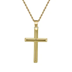 Highnose 925 - Halsband Kors Plain Guld