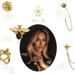 Ioaku - Brosch Queen Bi Coin Guld