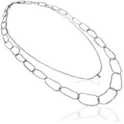 Ioaku - Halsband Berry Braided Chain Silver