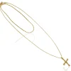 Ioaku - Halsband Berry Cross Guld