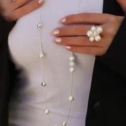 Ioaku - Halsband Berry Iconic Silver Pearl