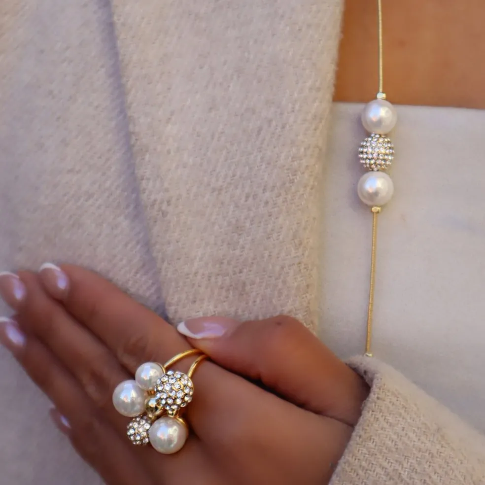 Ioaku - Halsband Berry Iconic Guld Pearl