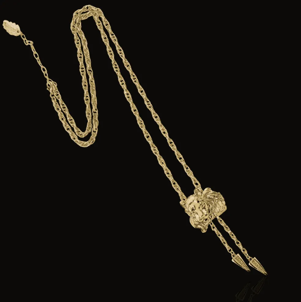 Ioaku - Halsband Fierce Lion Guld