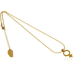 Ioaku - Halsband Sign Kvinna Mini Guld