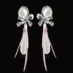 Ioaku - Örhängen Amanda Pearl Bow Silver