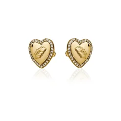 Ioaku - Örhängen Heart of Mistletoe Guld