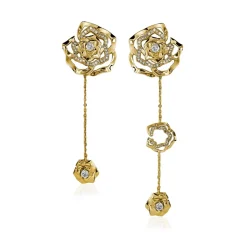 Ioaku - Örhängen Winter Flower Guld