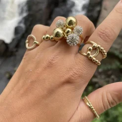 Ioaku - Ring Berry Sparkle Guld