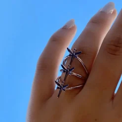 Ioaku - Ring Dragonfly Long Stål