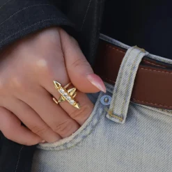 Ioaku - Ring Eternal Cross Guld