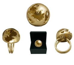 Ioaku - Ring Globe Guld