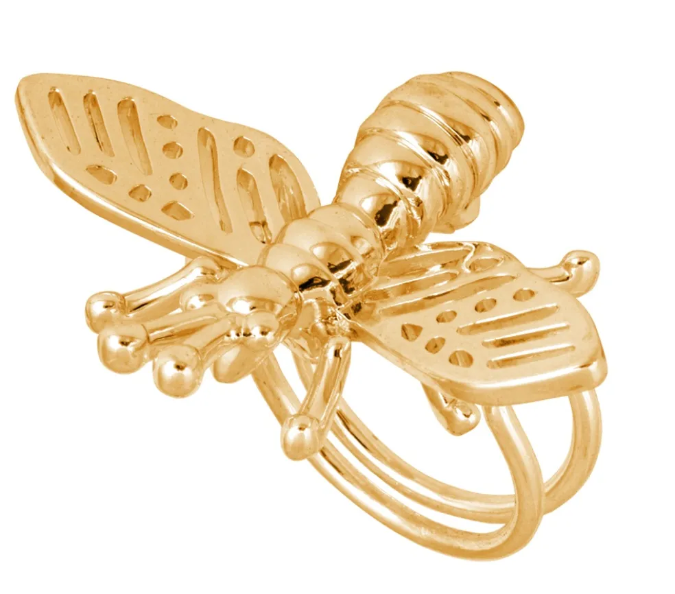 Ioaku - Ring Insekt Bi Guld