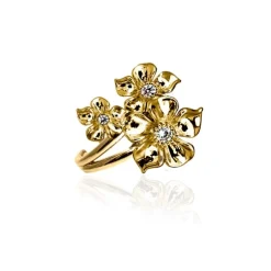 Ioaku - Ring La Fleur Iconic Trio Guld
