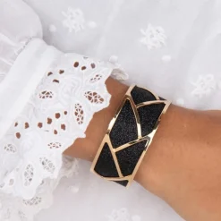 Les Georgettes - Armband 25 Tresse Guld