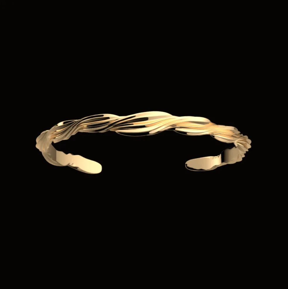 Les Georgettes - Armband Plain Sahara Guld