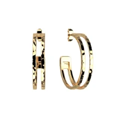 Les Georgettes - Örhängen Pure Martelée Big Guld