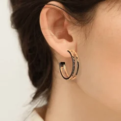 Les Georgettes - Örhängen Pure Martelée Big Guld